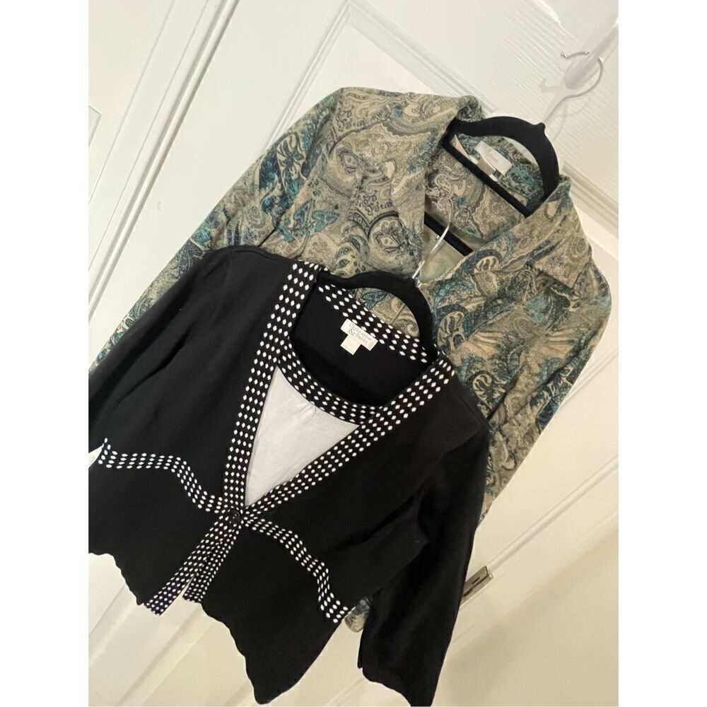 Christopher & Banks women’s bundle lot jacket and blouse medium